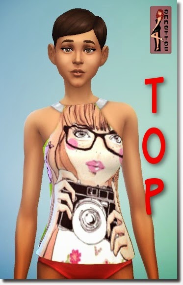 Sims 4 First recolored top by Annett85 at Annett’s Sims 4 Welt