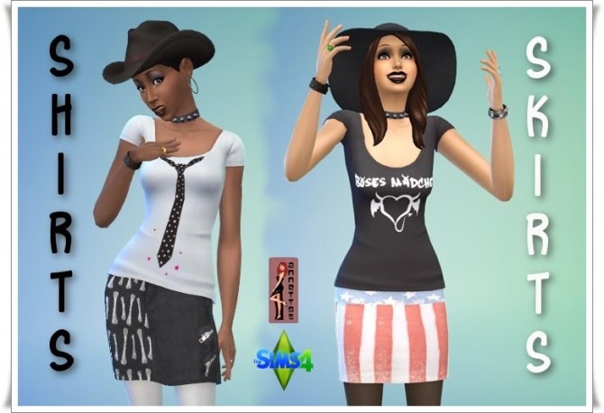 Sims 4 Gothic Shirts & Skirts at Annett’s Sims 4 Welt