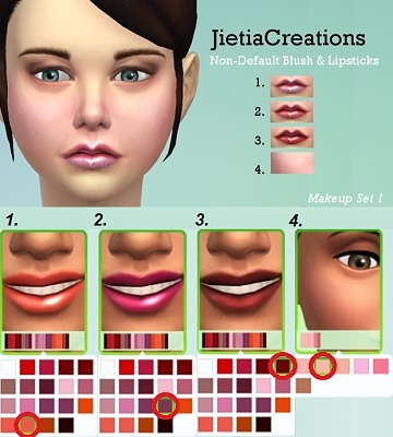 Non-defaul blush and lipticks at Jietia Creations