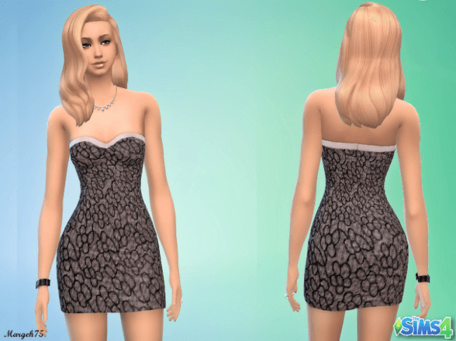 Sims 4 Flower Lace Mini Dress by Margeh75 at Sims 3 Addictions