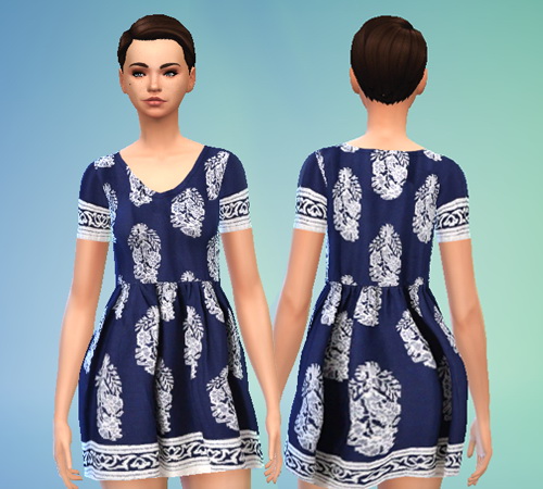 Sims 4 Floral Tunic Non default at Puresims