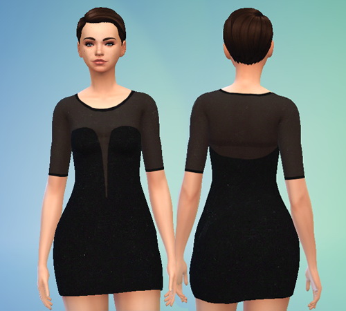 Sims 4 Sheer Dress at Puresims