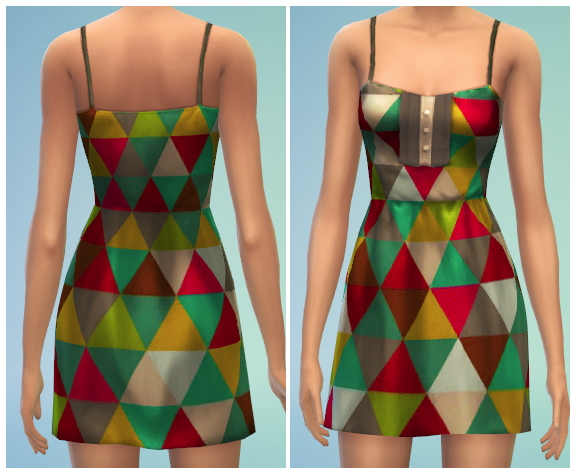 Sims 4 6 Button Up Sundress Recolors at The Simsperience