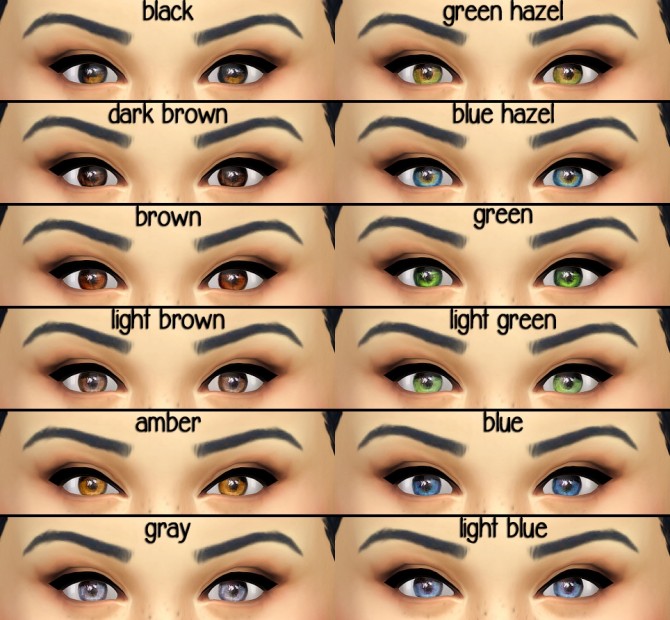 Default Replacement Eyes At Seventhecho Sims 4 Updates