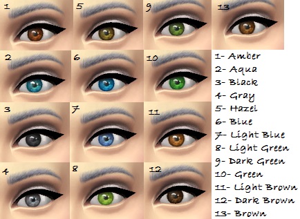 Sims 4 Default replacement eyes for TS4 at KBSimmer