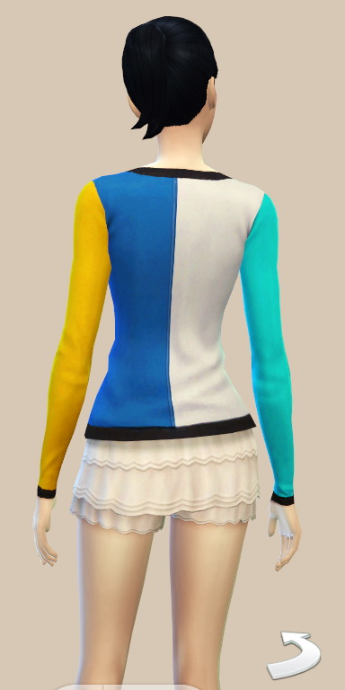 Sims 4 Color Block Cardigan at JSBoutique