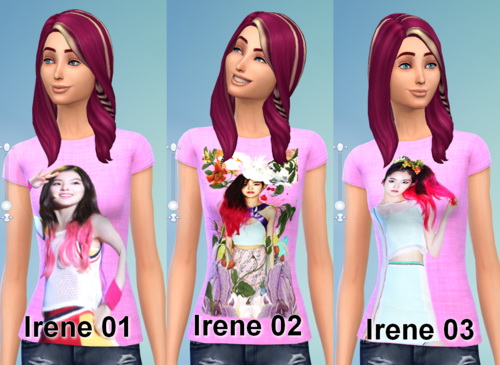 Sims 4 Red Velvet T Shirt recolors at Darkiie Sims4