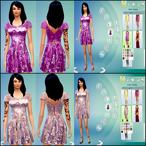 Sims 4 Metalized dress 9 recolors at Dany’s Blog