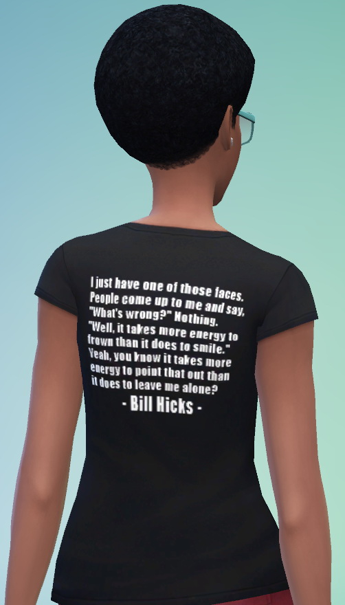 Sims 4 Bill Hicks shirt for both genders at SimFeetUnder