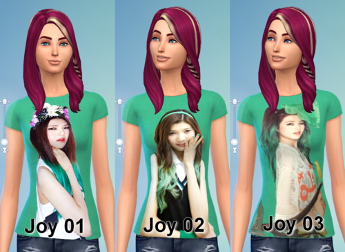 Sims 4 Red Velvet T Shirt recolors at Darkiie Sims4