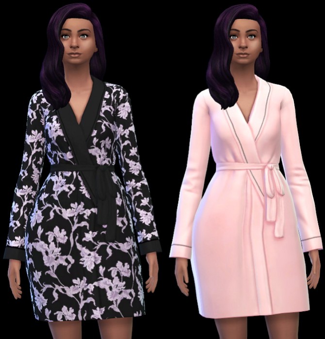 Sims 4 Recolors of the sleep robes (defaut and non default) at ThatMalorieGirl