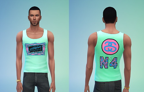 Sims 4 Stussy Tank Top Pack at Sims 4 Sweetshop