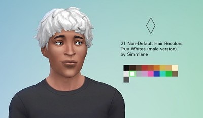 True White Hair Recolors male version at Simmiane