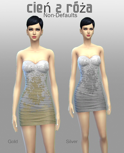 Sims 4 Floral Dress non default at Cień z róża