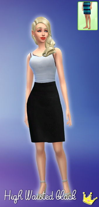Sims 4 High waisted denim skirts at In a bad Romance
