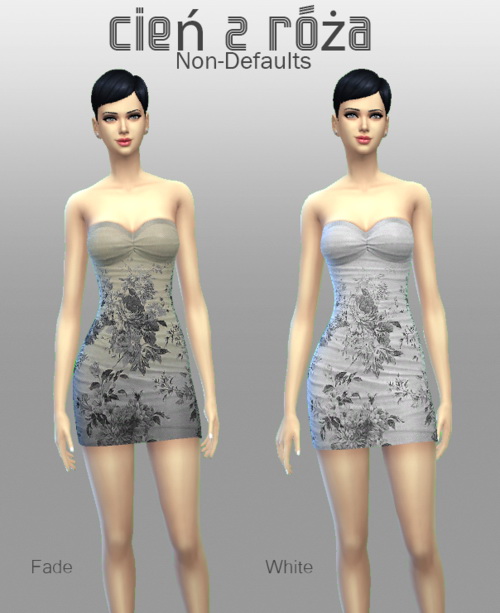 Sims 4 Floral Dress non default at Cień z róża
