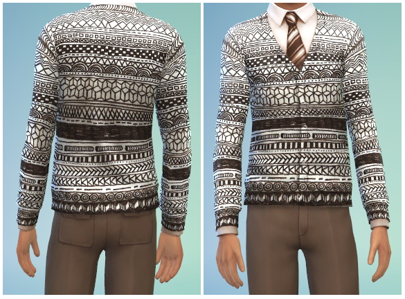 Sims 4 6 Male Cardigan Recolors at The Simsperience