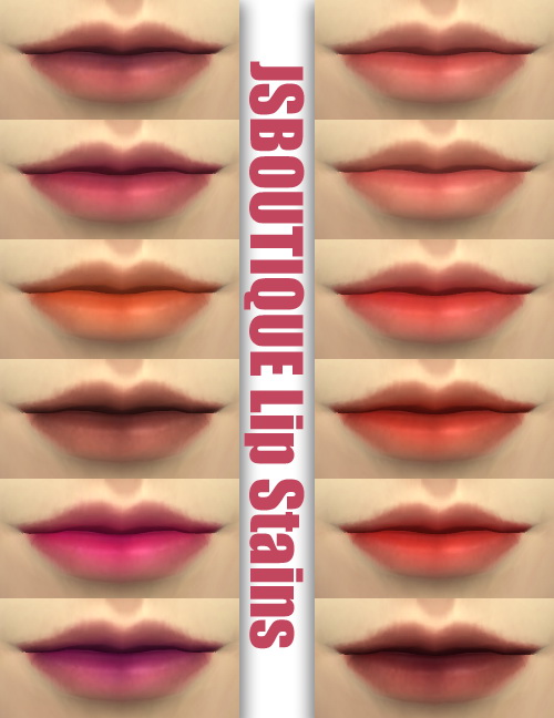 Sims 4 11 Shades of Lip Stains at JSBoutique
