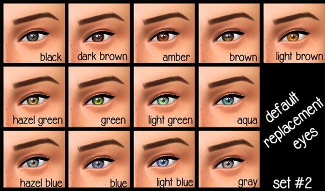 Sims 4 Default Replacement Eyes at Seventhecho