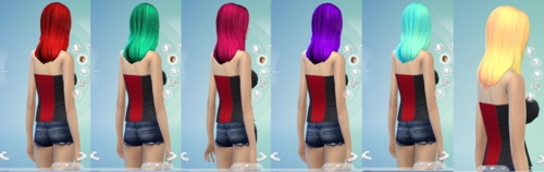 Sims 4 7 Non Default Hair Recolor at Darkiie Sims4