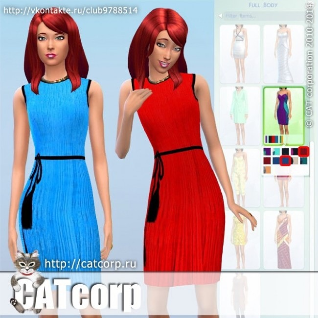 Sims 4 TS4 Dress 001 (free) at CATcorp