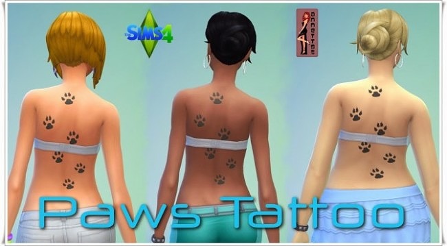 Sims 4 Paws Tattoo at Annett’s Sims 4 Welt