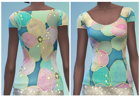 Sims 4 10 Scoop Neck Tee Recolors at The Simsperience