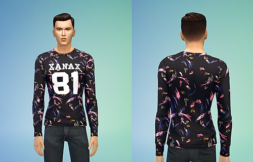 Sims 4 Jersey Sweaters Set #1 (Non Default) at Sims 4 Sweetshop