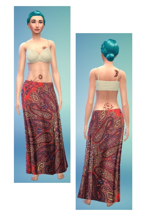 Sims 4 Boho Tank + Maxi Skirt at Sims Sala Bim