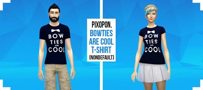 Sims 4 Dr. Who: Bow Ties Are Cool T Shirt at Pixopon