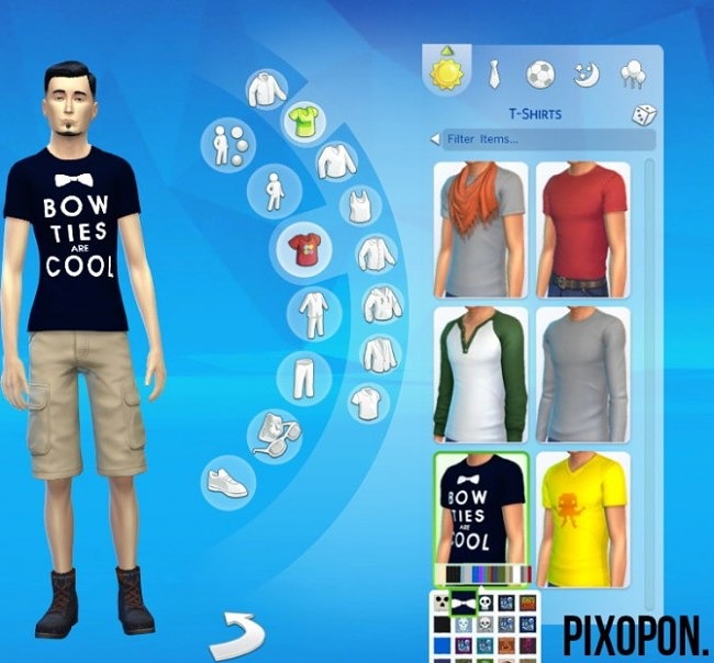 Sims 4 Dr. Who: Bow Ties Are Cool T Shirt at Pixopon