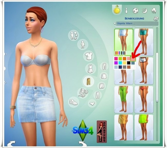 Sims 4 Shirt & Denim Skirt at Annett’s Sims 4 Welt