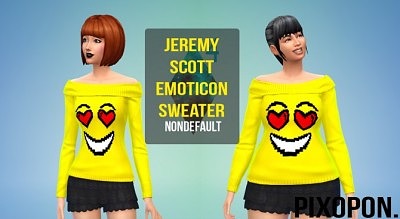 Non-default Jeremy Scott Emoticon Sweater at Pixopon