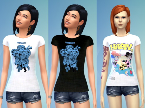 Sims 4 15 2NE1 Female T Shirt non default recolors at Darkiie Sims4