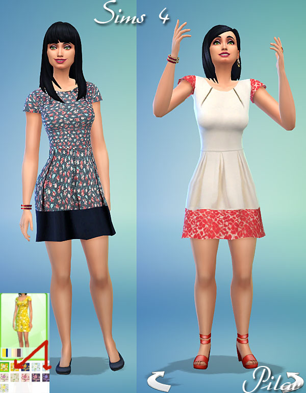 Sims 4 2 new dresses by Pilar at SimControl