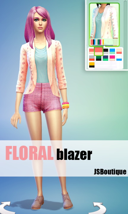 Sims 4 Floral Blazer at JSBoutique