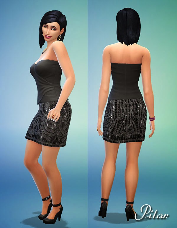 Sims 4 Two sequined skirts by Pilar at SimControl