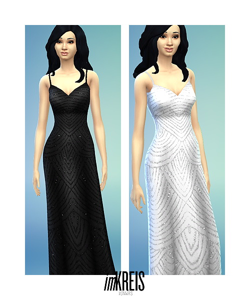 Sims 4 Glanz dress recolor at Ecoast