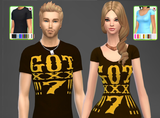 Sims 4 T shirts and tank top at Onelama