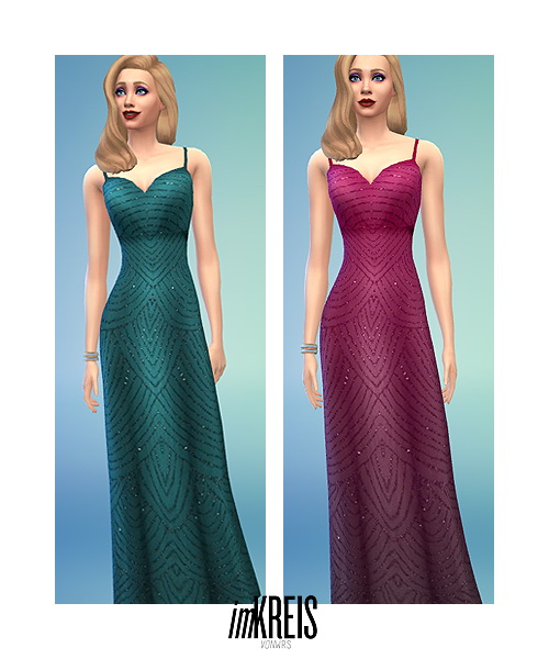 Sims 4 Glanz dress recolor at Ecoast