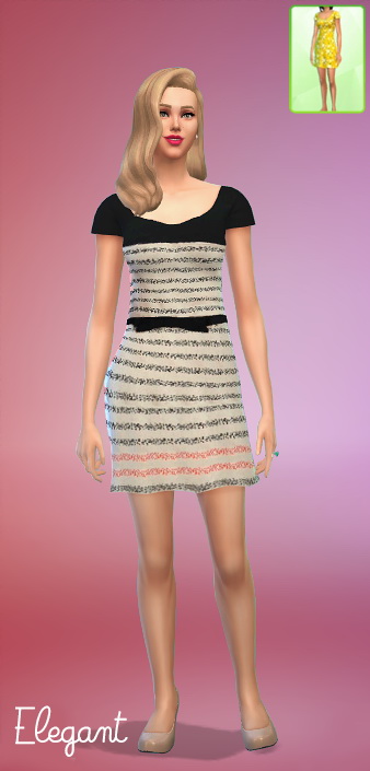 Sims 4 4 dresses set at In a bad Romance