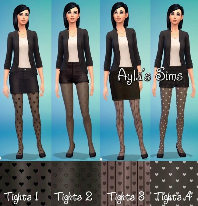 Sims 4 Heart Tights at Ayla’s Sims