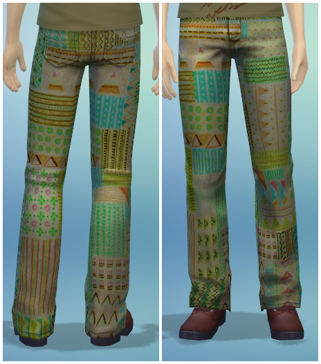 Sims 4 6 Male Bootcut Jean Recolors at The Simsperience