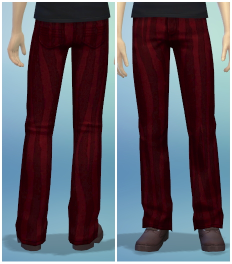 Sims 4 6 Male Bootcut Jean Recolors at The Simsperience