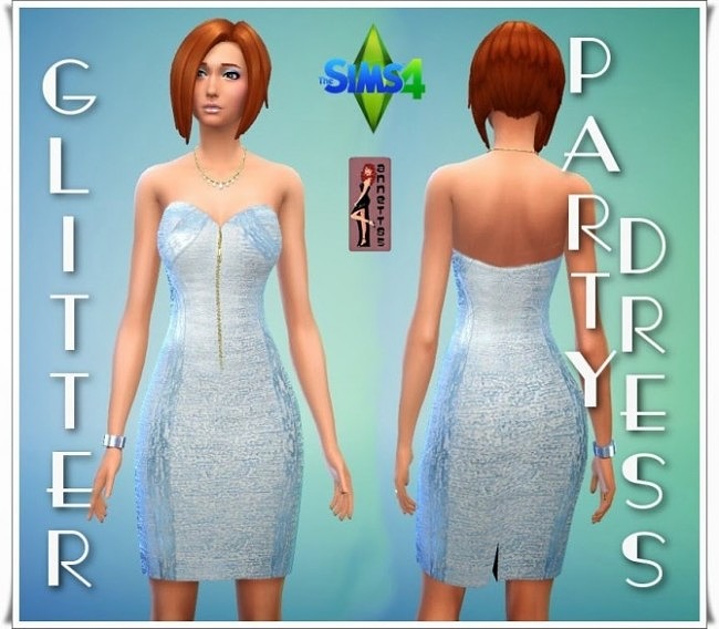 Sims 4 Glitter Party Dress at Annett’s Sims 4 Welt
