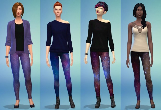 Sims 4 Galaxy Clothing Collection 11 items by Fuyaya at Sims Artists