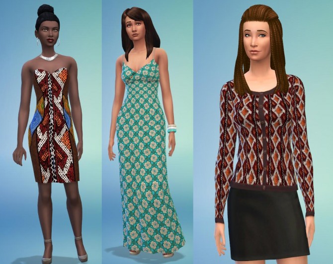 Sims 4 WAX collection: 7 clothes and one accessory by Fuyaya at Sims Artists