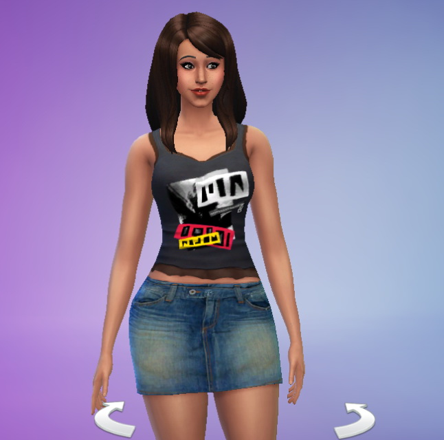 Sims 4 Denim skirt and sweater at Simply Simming