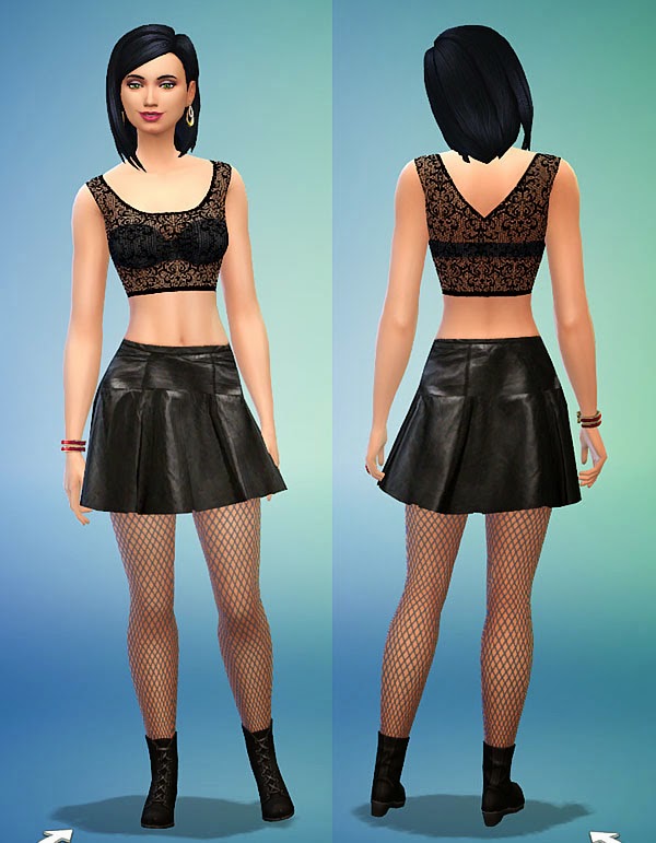 Sims 4 Two skirts and one top by Pilar at SimControl