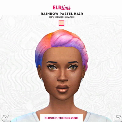 RAINBOW PASTEL HAIR 3 recolors at ELRsims